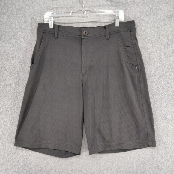 Lululemon Athletic Shorts Mens Size 34 x 10" Dark Gray Chino Pinstriped Golf - Picture 1 of 10